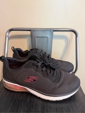 Skechers Skech Air Dynamight Womens 8 Black Pink Athletic Sneakers